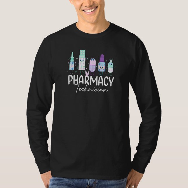 Bunny Pharmacist Pharmacy Tech Happy Ostertag T-Shirt (Vorderseite)