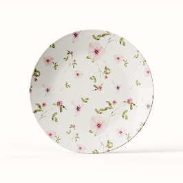 Bunny Pink Floral Baby Duschpapierplatte Pappteller