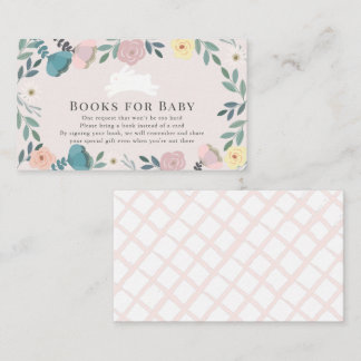 Bunny Pink Floral Girl Babydusche Anfrage Begleitkarte