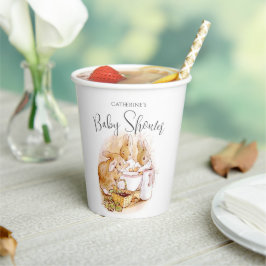 Bunny Pink Girl Baby Dusche Pappbecher