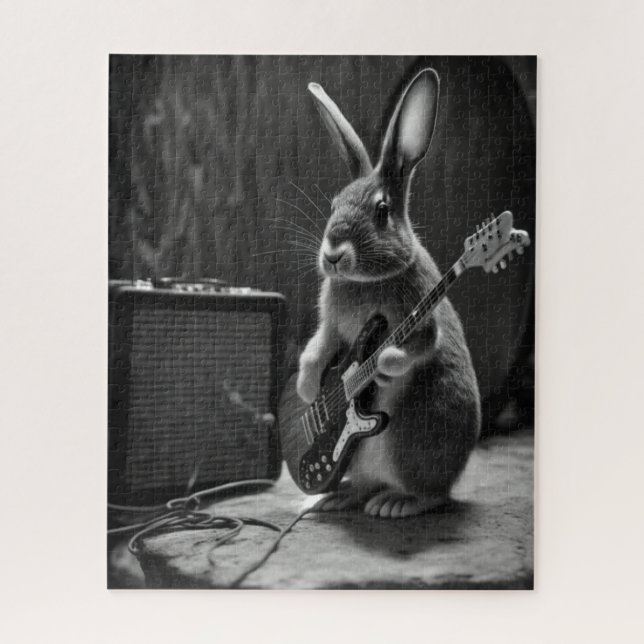Bunny Playing a Gitarre Puzzle (Vertikal)