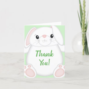 Bunny Rabbit Baby Dusche Dankeskarte