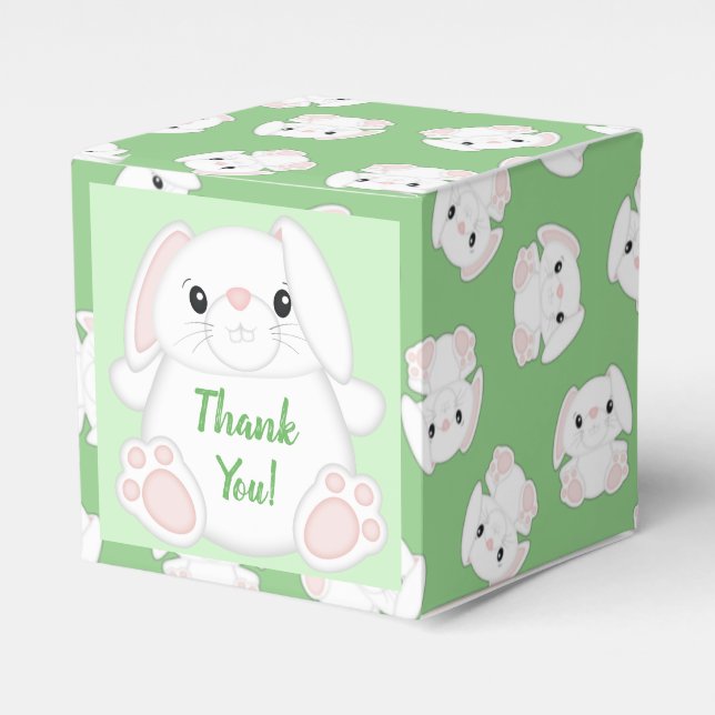 Bunny Rabbit Baby Dusche Geschenkschachtel (Vorderseite)