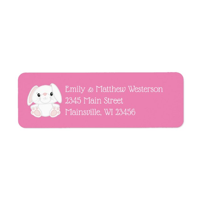 Bunny Rabbit Baby Dusche Pink (Vorne)