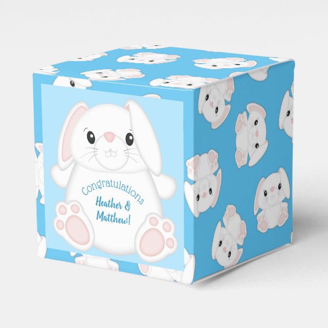 Bunny Rabbit Baby Dusche Woodland Geschenkschachtel (Vorderseite)