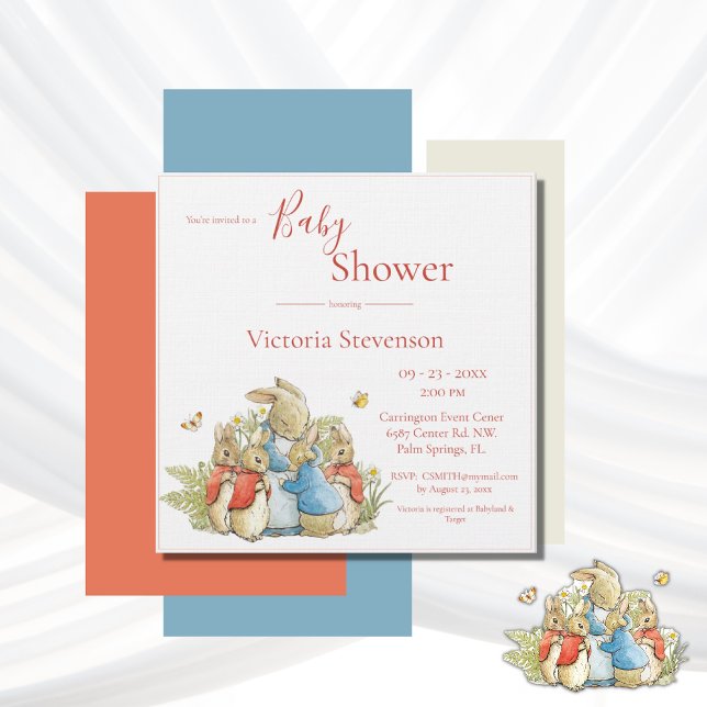 Bunny Rabbit Baby Shower Einladung (Von Creator hochgeladen)