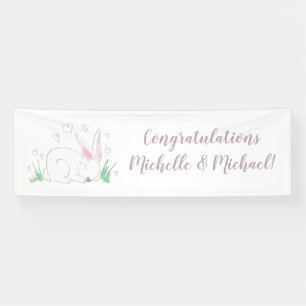 Bunny Rabbit Baby Shower Woodland Tiere Banner