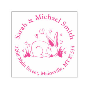 Bunny Rabbit Baby Shower Woodland Tiere Permastempel