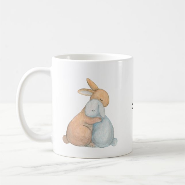 Bunny Rabbit Best Friends Huggings BESTE FREUNDIN  Kaffeetasse (Links)