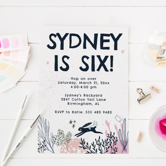 Bunny Rabbit Birthday Party Einladung (Von Creator hochgeladen)