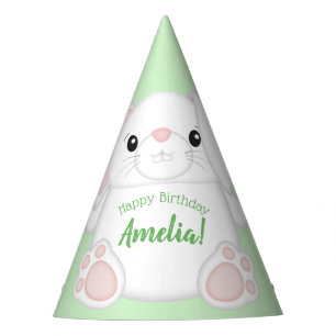 Bunny Rabbit Birthday Party Grün Partyhütchen