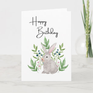 Bunny Rabbit Blank Happy Birthday Grußkarte Karte