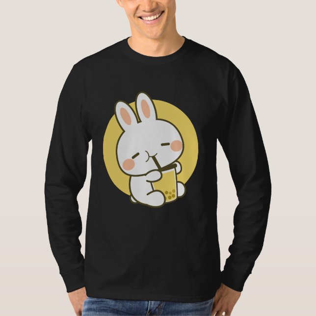 Bunny Rabbit Boba Tea Anime Kawaii T-Shirt (Vorderseite)