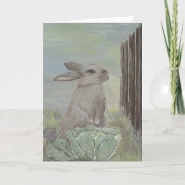 Bunny Rabbit Card Feiertagskarte (Vorderseite)