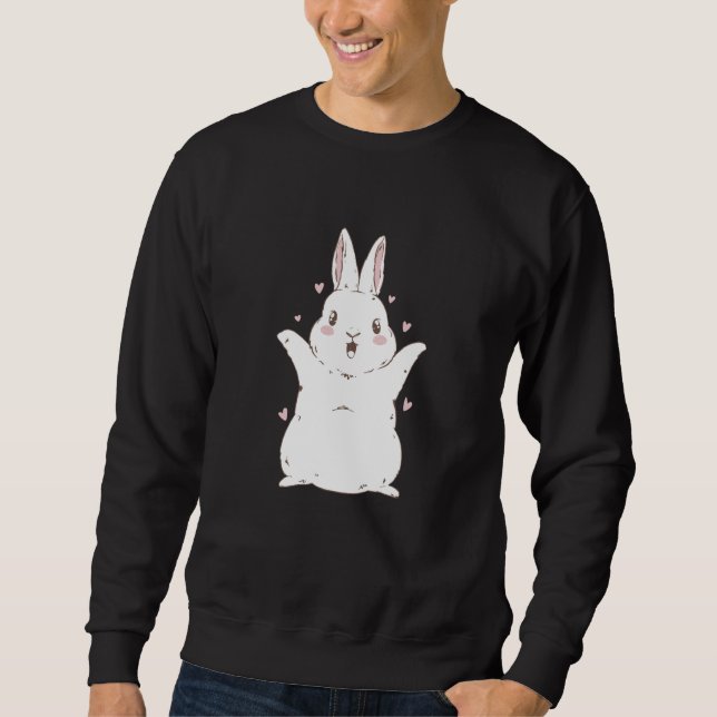 Bunny Rabbit Christmas New Year cute Sweatshirt (Vorderseite)