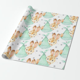 Bunny Rabbit Cub Niedliches Kinderzimmer Babygesch Geschenkpapier
