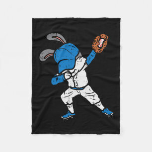 Bunny Rabbit Dab Baseball Ostersport Pitcher Boy Fleecedecke