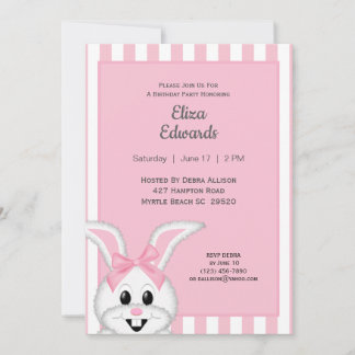 Bunny Rabbit Einladung zum Geburtstag