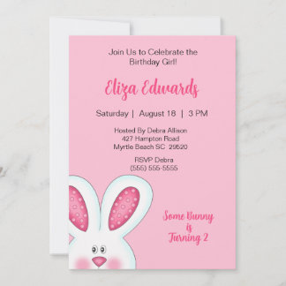 Bunny Rabbit Einladung zum Geburtstag