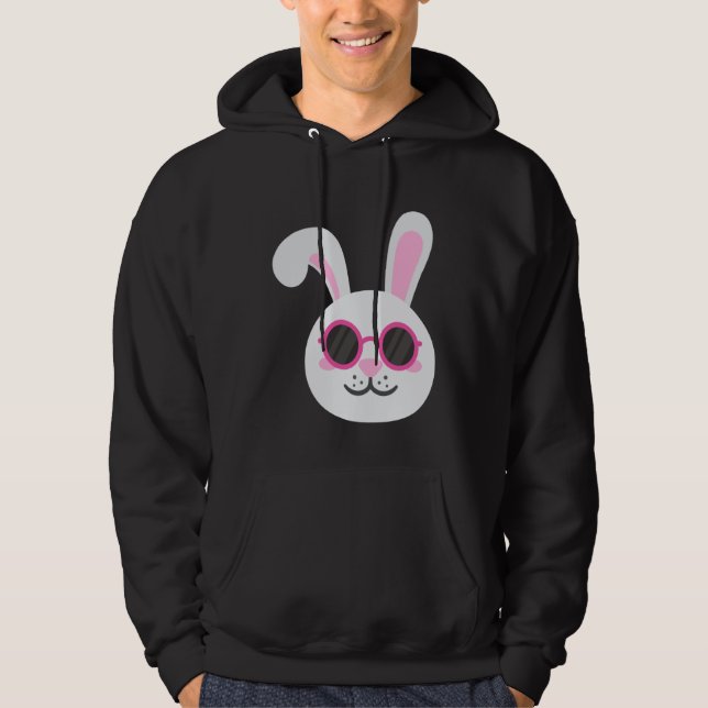 BUNNY RABBIT FACE Sunglasses Boys Girls Kids Easte Hoodie (Vorderseite)