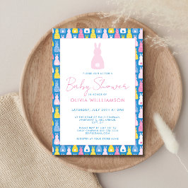 Bunny Rabbit Girl Baby Dusche Einladung