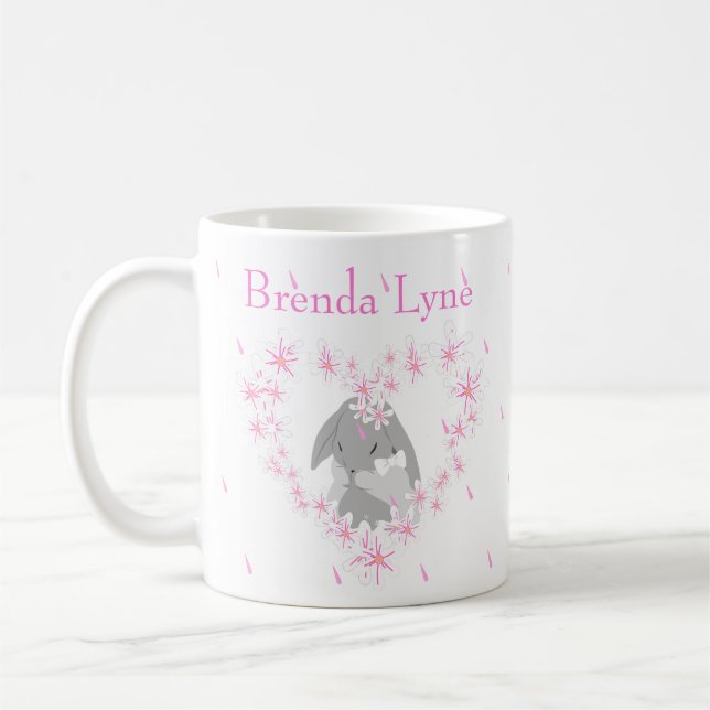 Bunny Rabbit Girl Pink Tasse (Links)