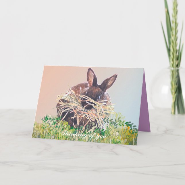 Bunny Rabbit Grußkarten Geburtstag, Beileid Karte (Vorderseite)