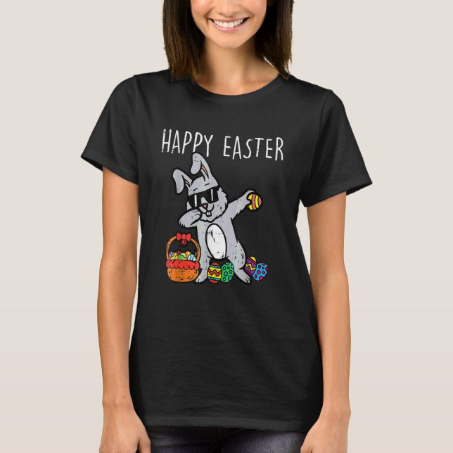 Bunny Rabbit Happy Easter Dab Tanz Cool Kids Boys T-Shirt (Vorderseite)