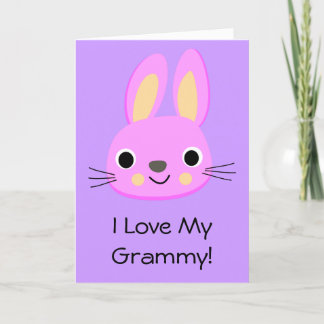 Bunny Rabbit I Liebe Mein Grammy Individuelle Name Karte