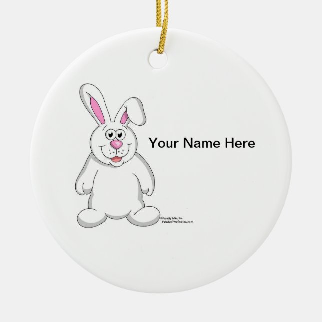Bunny Rabbit Keramik Ornament (Vorne)