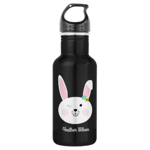 Bunny Rabbit Niedlich Kids Wasserflasche mit Name