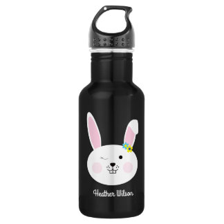 Bunny Rabbit Niedlich Kids Wasserflasche mit Name
