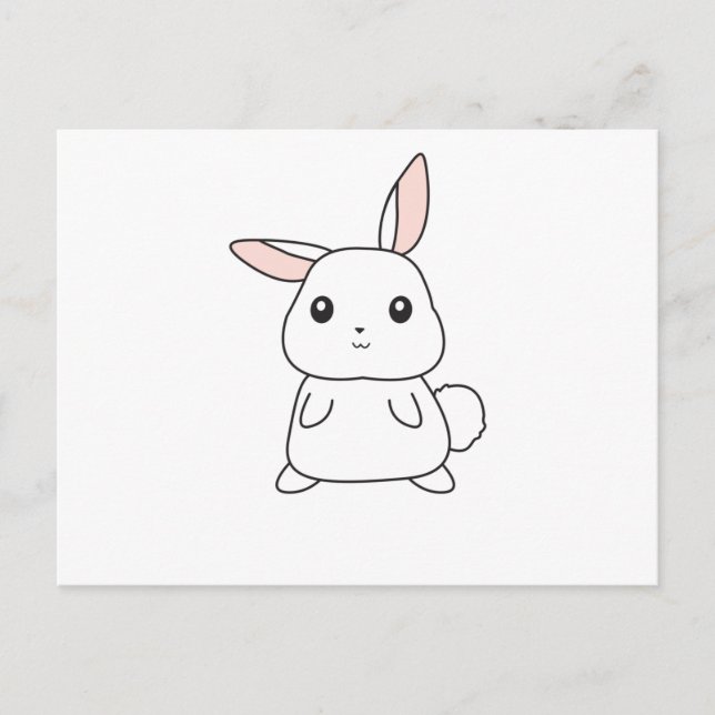 Bunny Rabbit Niedlicher Tiere für Kinder Osterhase Postkarte (Vorderseite)