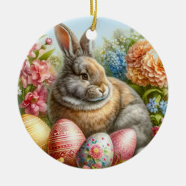 Bunny Rabbit Osterfeiertag Baum Keramik Ornament