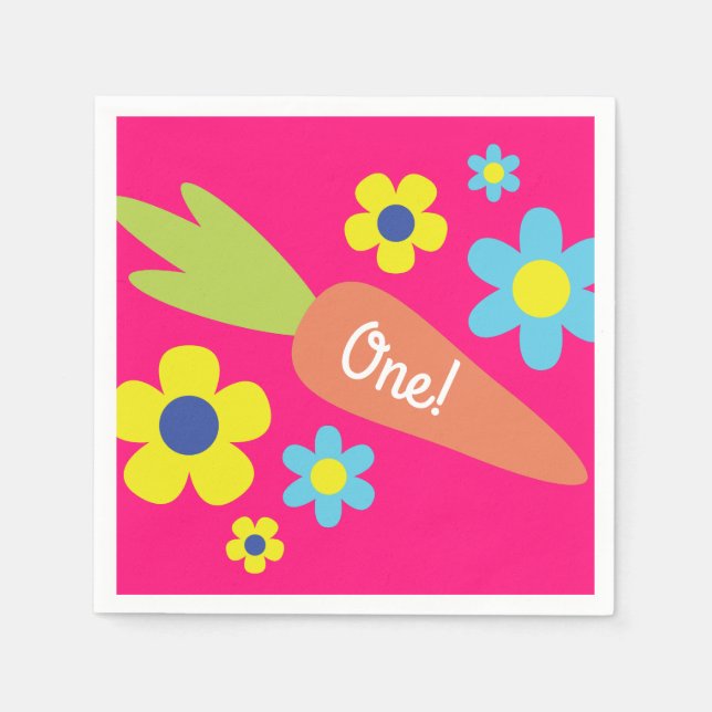 Bunny Rabbit Osterfrühlingsparty Serviette (Vorderseite)