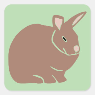 Bunny Rabbit Quadratischer Aufkleber