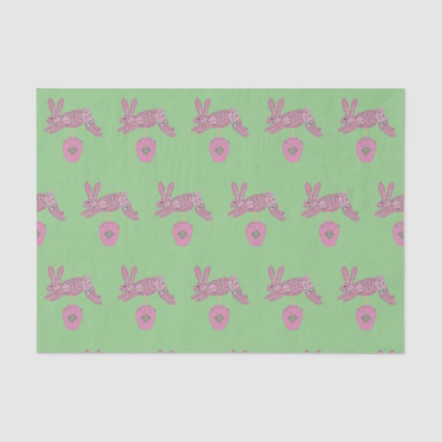 Bunny Rabbit Topiary Ginger Jakar Seidenpapier (Vorderseite)