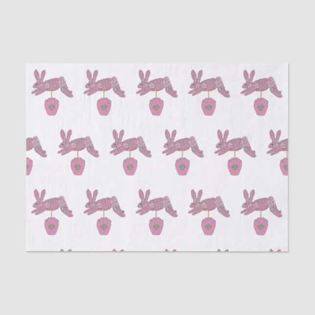 Bunny Rabbit Topiary Ginger Jakar Seidenpapier (Vorderseite)