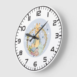Bunny Rabbit Wall Clock Große Wanduhr