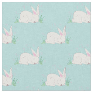 Bunny Rabbit Watercolor Babyausstattung Stoff