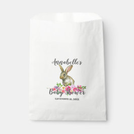 Bunny Rabbit Watercolor Floral Baby Dusche Vielen  Geschenktütchen