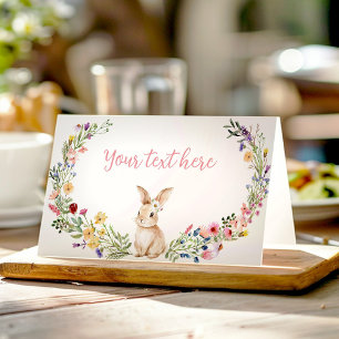 Bunny Rabbit Wildblume Geburtstagsparty Esszelt Platzkarte