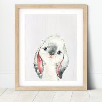 Bunny Rabbit Woodland Kinderzimmer Kunst, Dichtung