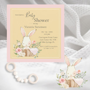 Bunny Rabbit Yellow Gender Neutral Baby Dusche