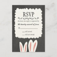 Bunny Rabbits Wedding RSVP