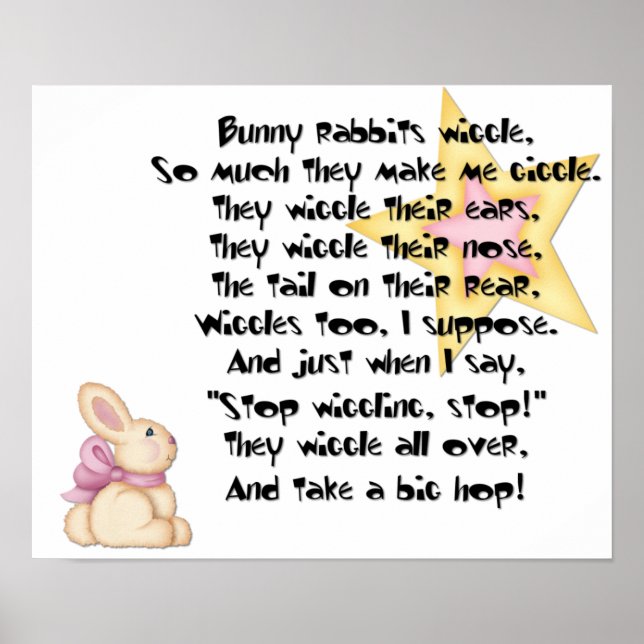 Bunny Rabbits Wiggle Print Poster (Vorne)
