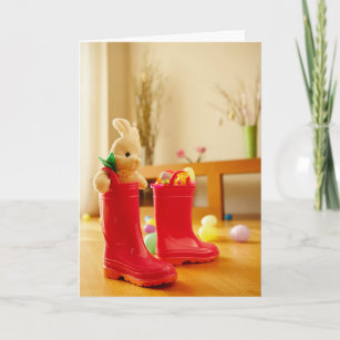 Bunny Rain Boost Osterkarte Feiertagskarte