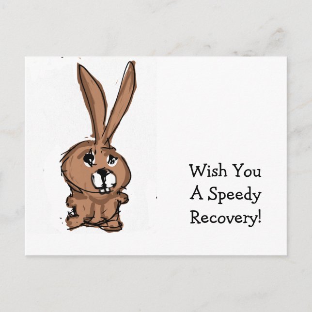Bunny Recovery Card Postkarte (Vorderseite)