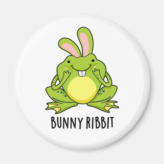 Bunny Ribbit Funny Rabbit Frosch Puff Magnet (Vorne)