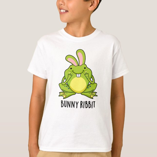 Bunny Ribbit Funny Rabbit Frosch Puff T-Shirt (Vorderseite)